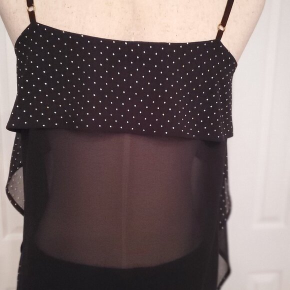NWOT CACHE Cami with Gold Chain accent and Studs - Picture 5 of 10